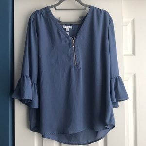 Flowy blue top